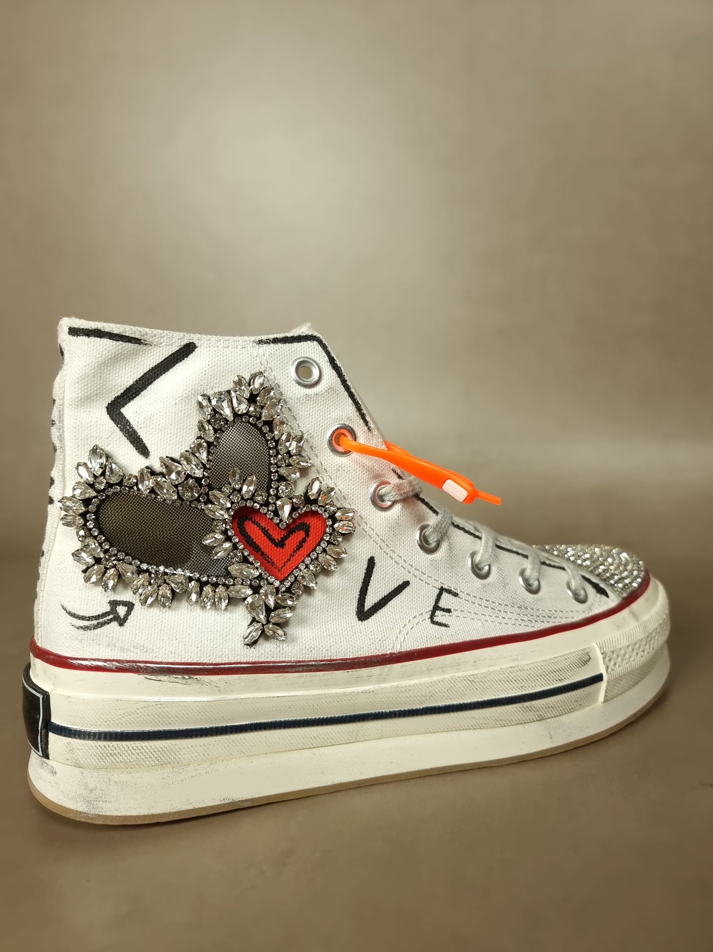 sneakers puntale strass