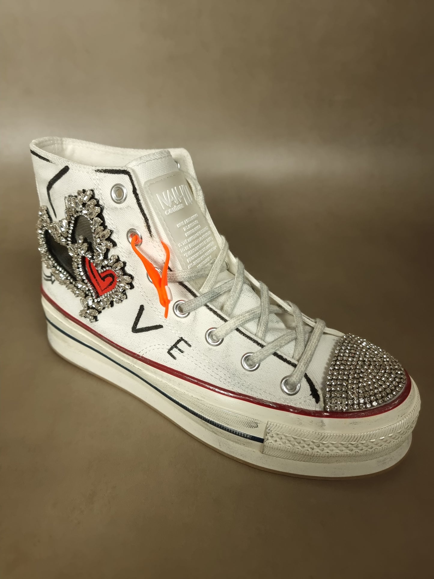 sneakers puntale strass