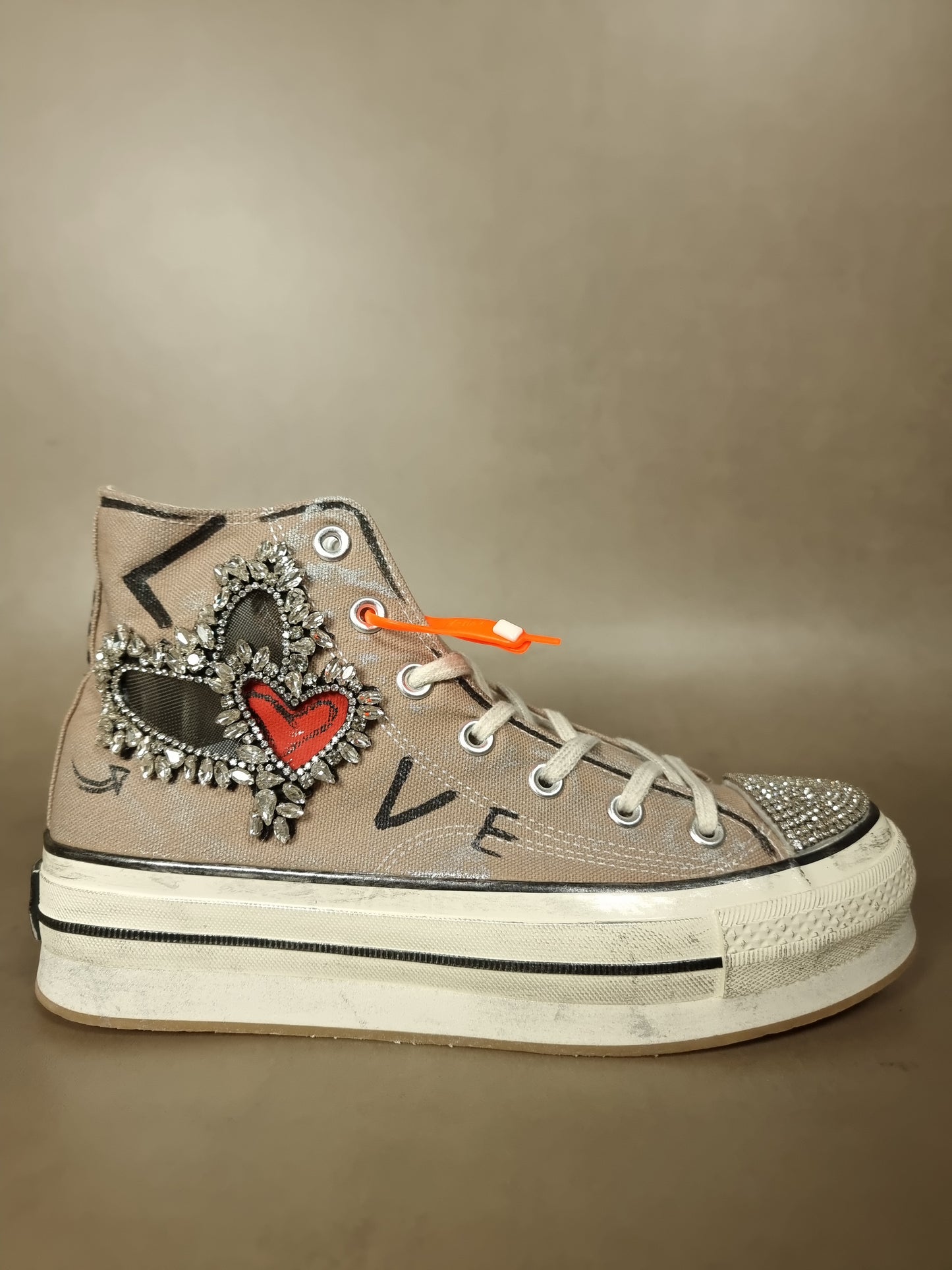 sneakers puntale strass