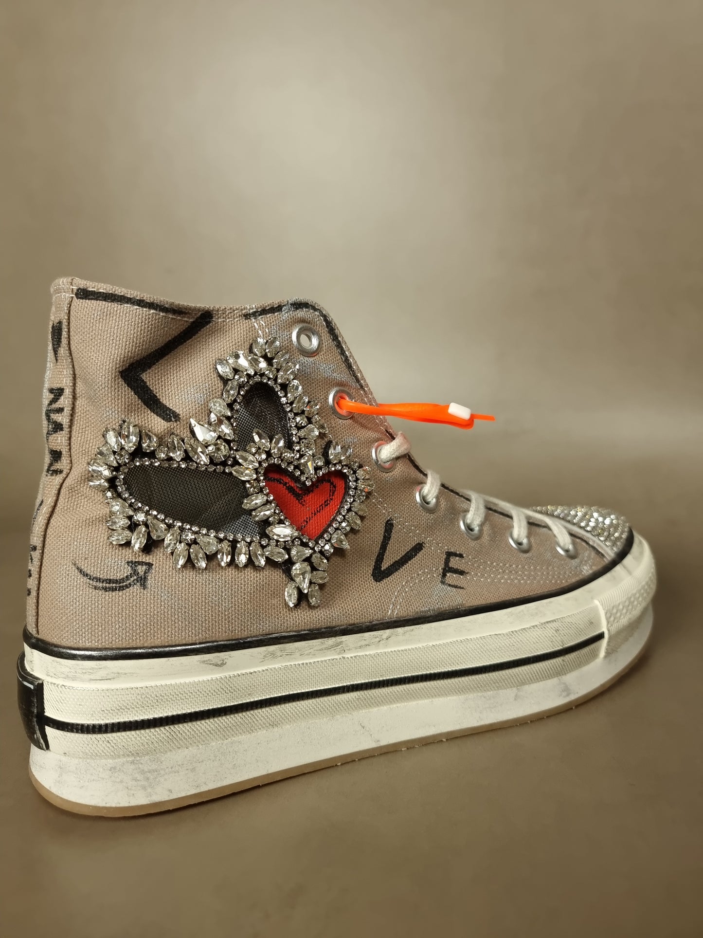 sneakers puntale strass