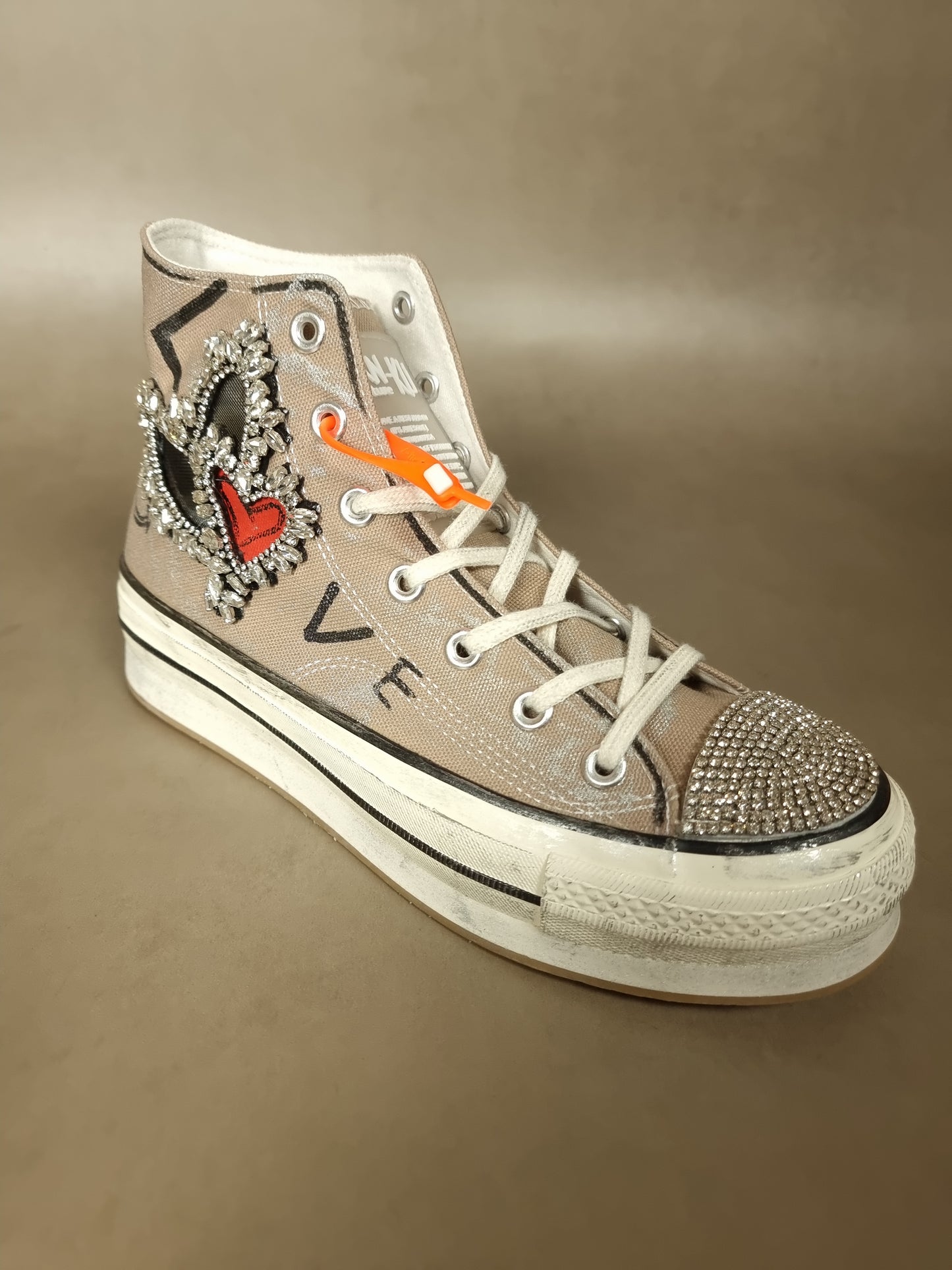 sneakers puntale strass