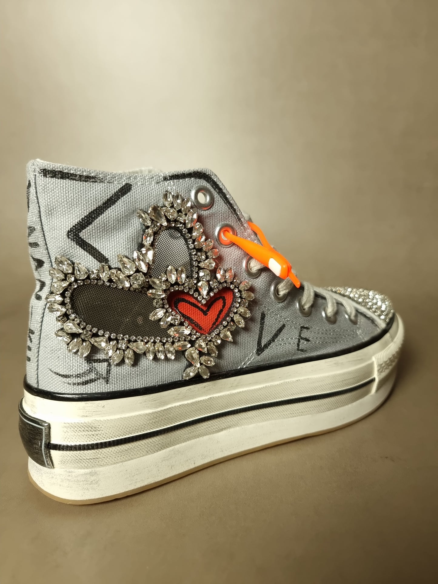 sneakers puntale strass