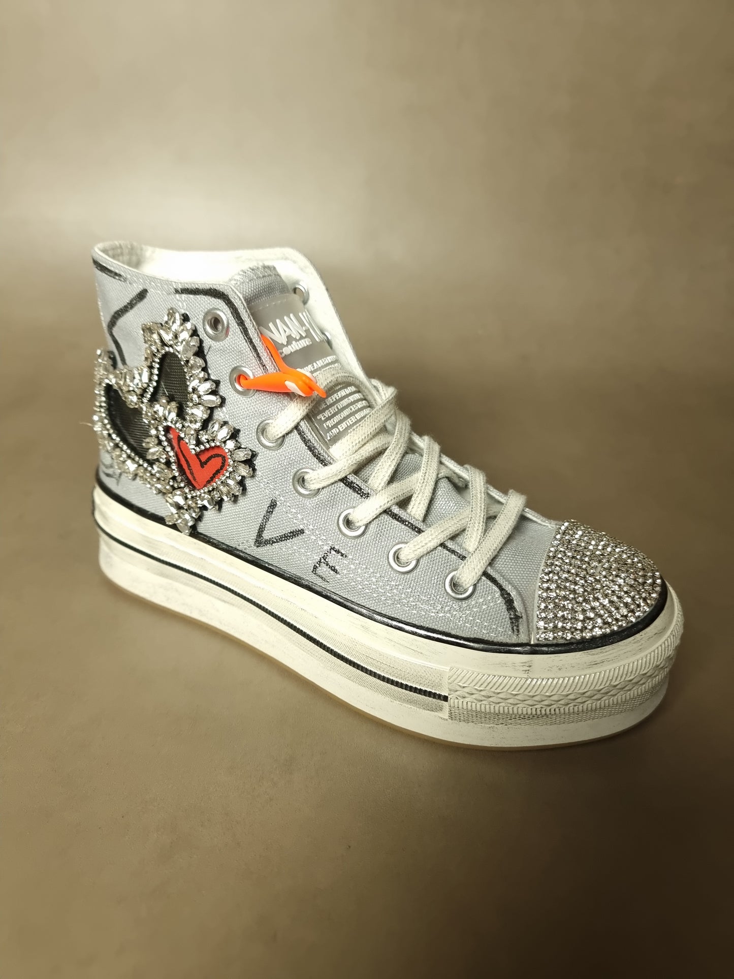 sneakers puntale strass