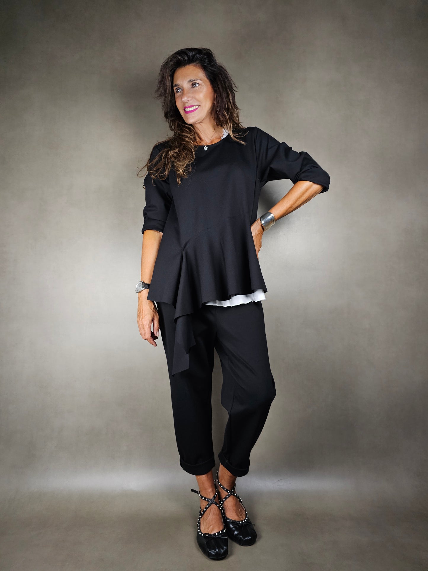 pantalone con coulisse morbido 65vi30pl5ea