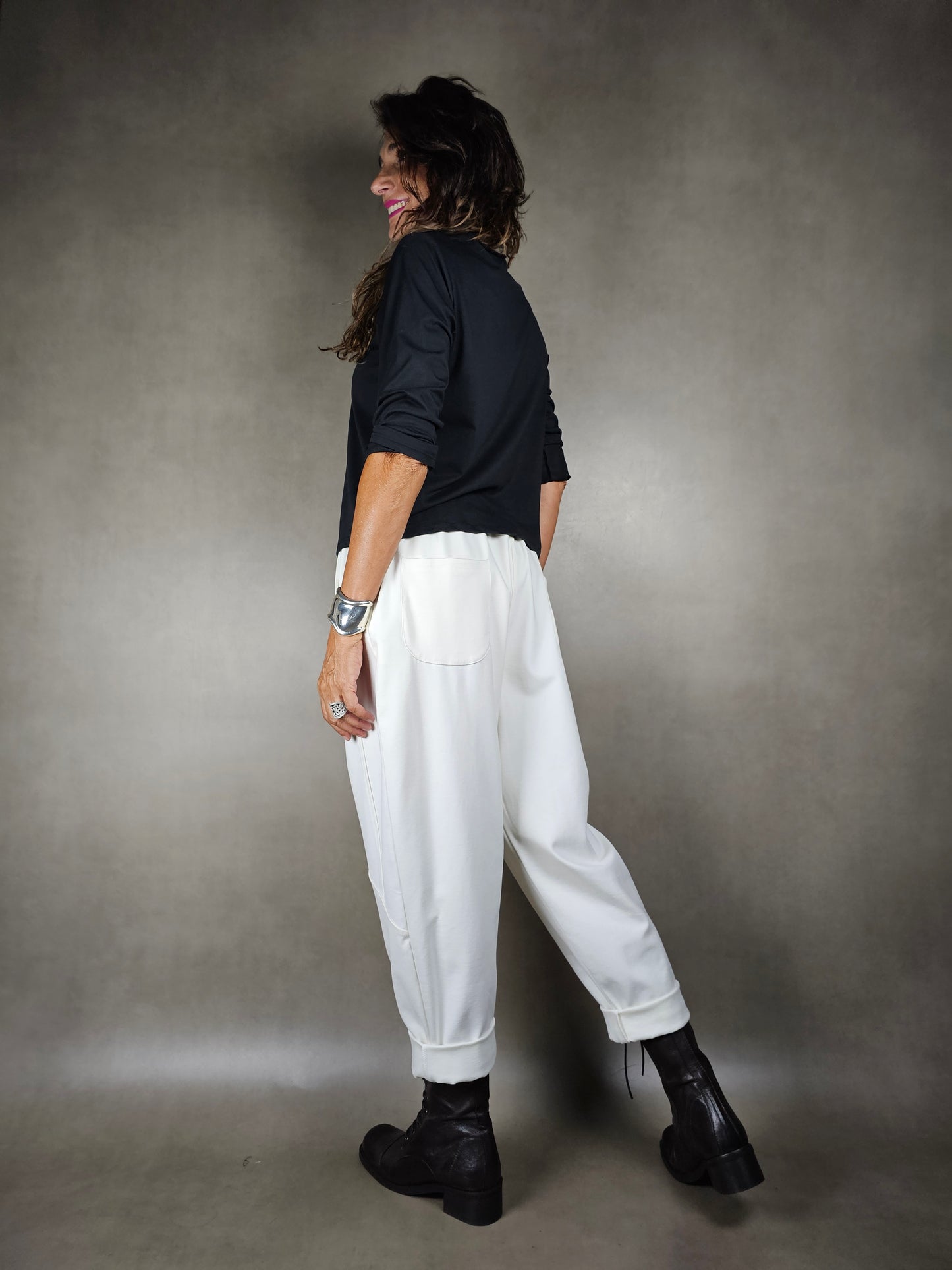 transverse seam oversized trousers 65vi