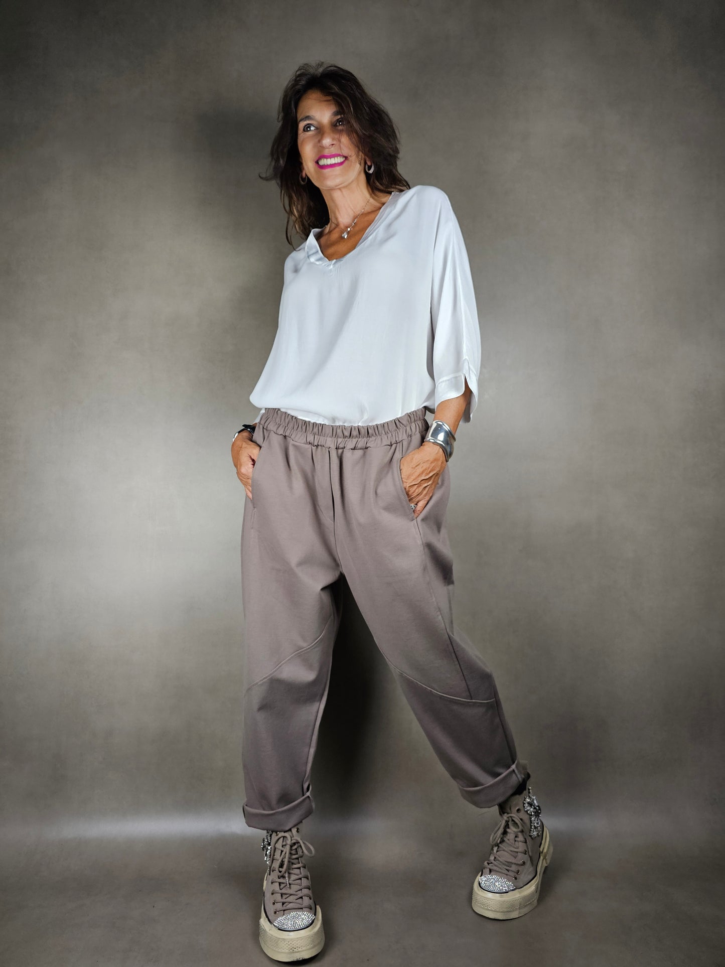 transverse seam oversized trousers 65vi