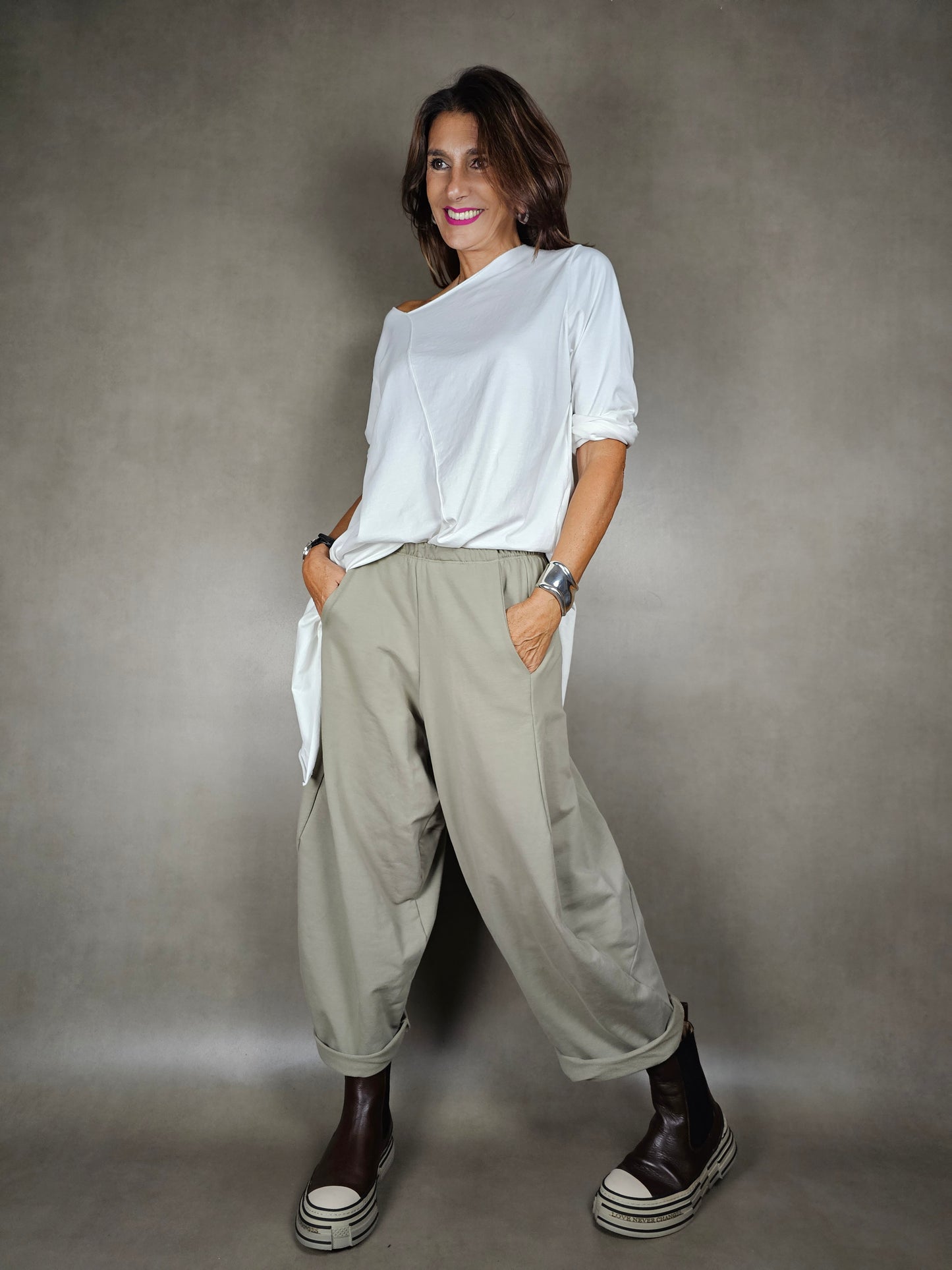 sweatshirt trousers with back stitching 100co