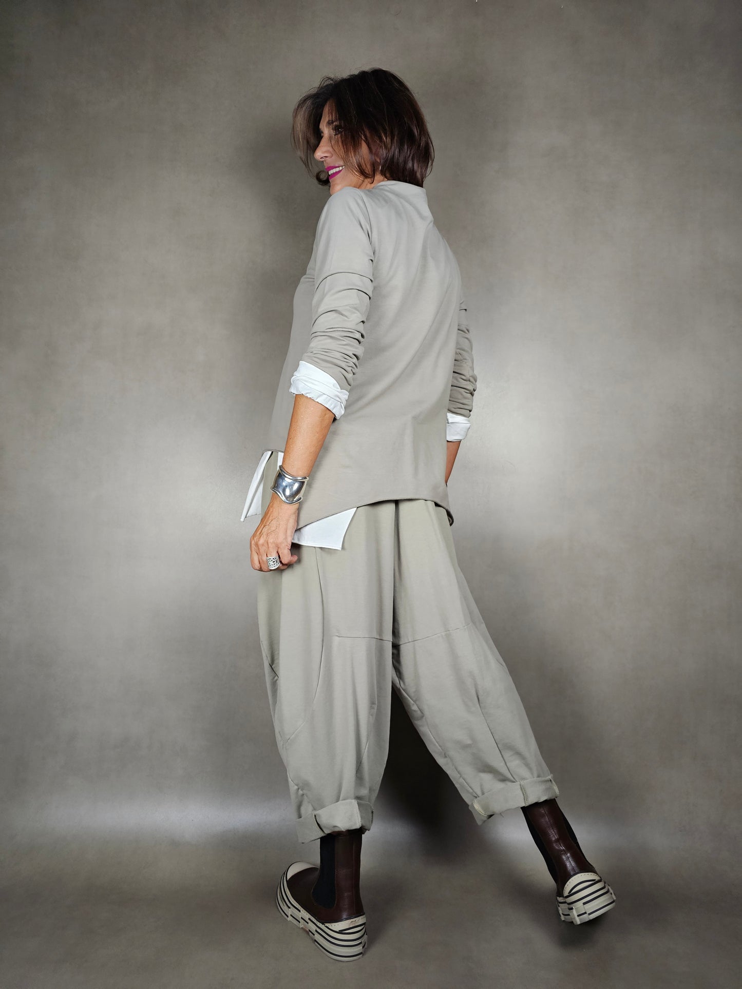 sweatshirt trousers with back stitching 100co