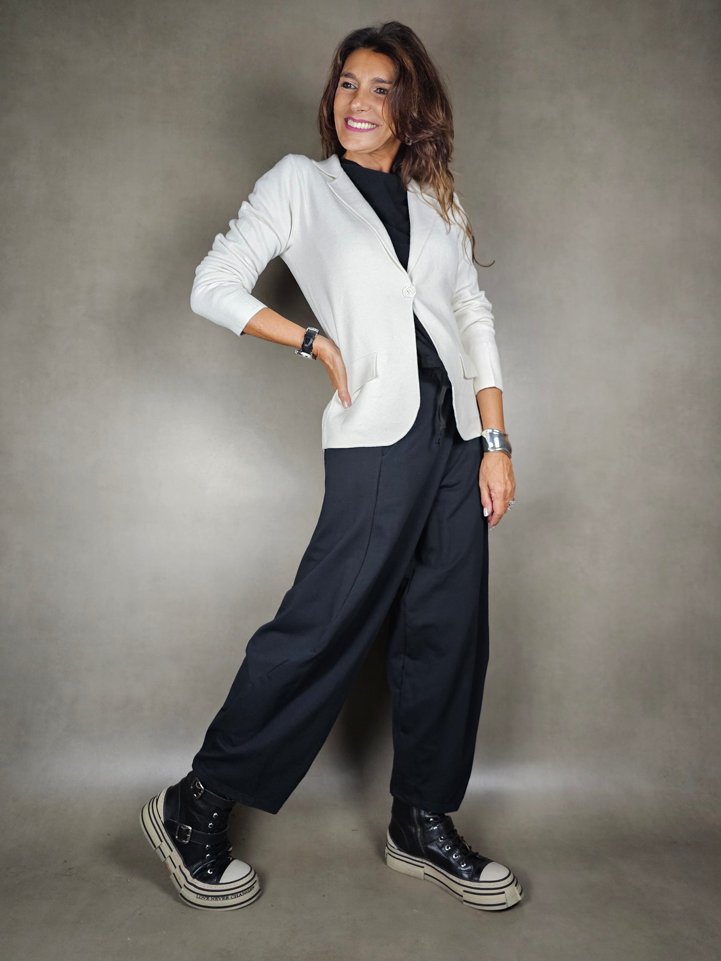 sweatshirt trousers with back stitching 100co