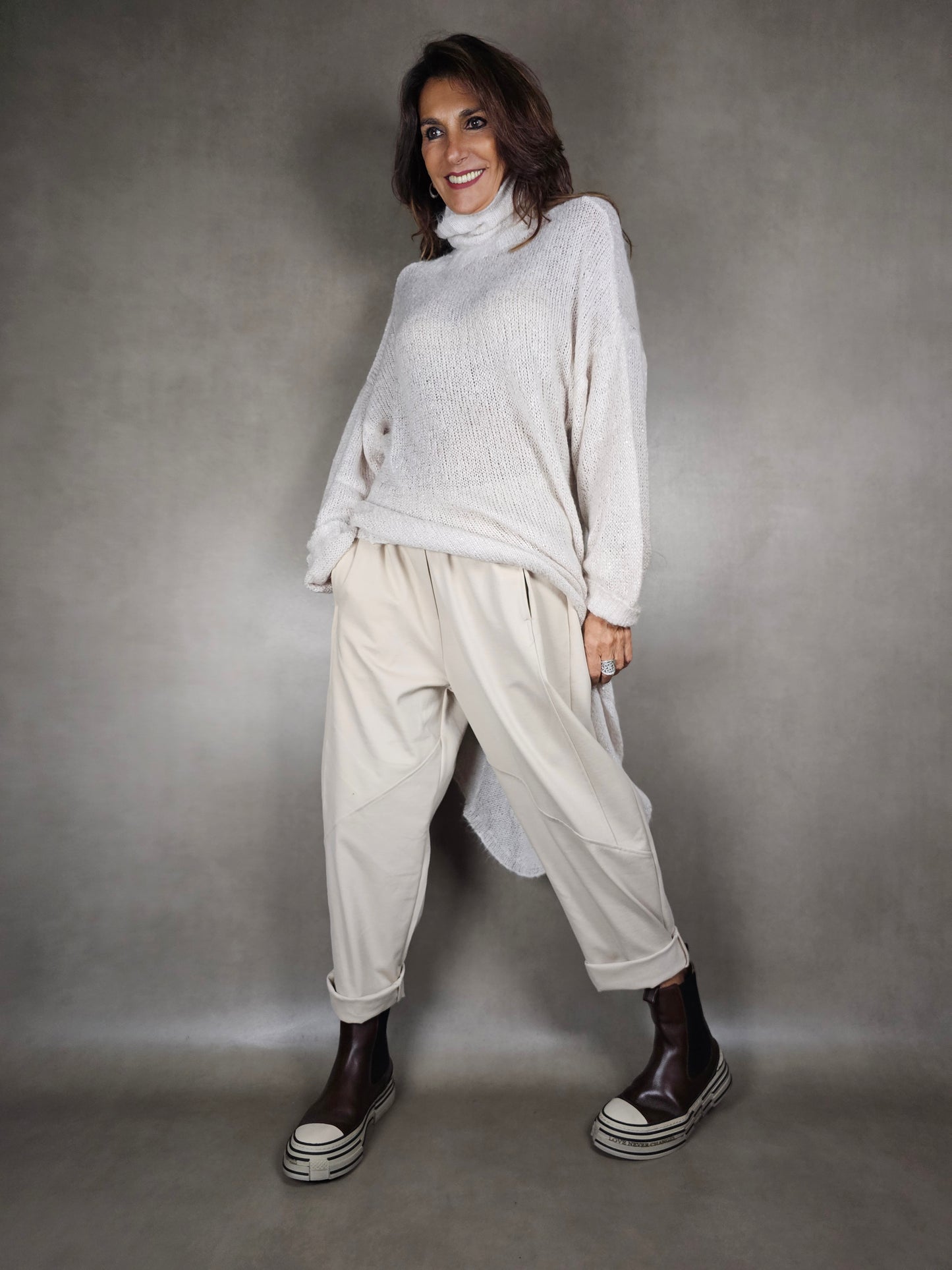 transverse seam oversized trousers 65vi