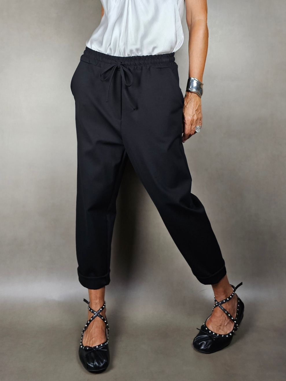 trousers with soft drawstring 65vi30pl5ea