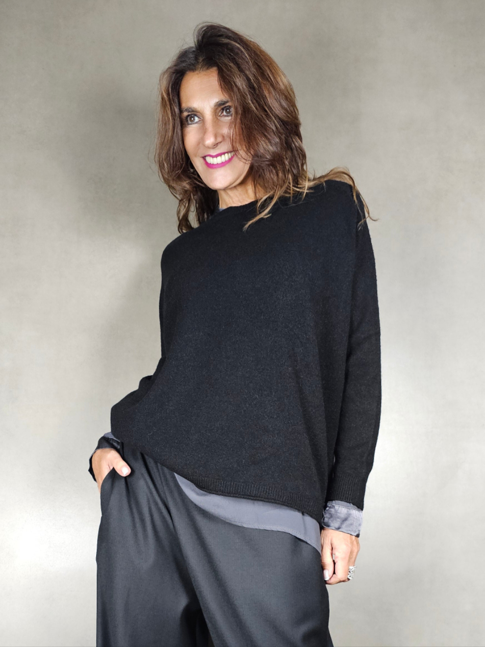 pull long rond en viscose épaisse 50vi27pl23pa