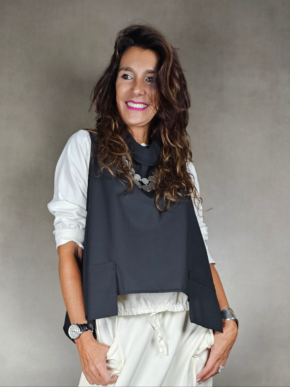 gilet en laine cool avec poches en relief 63pl33vi4ea