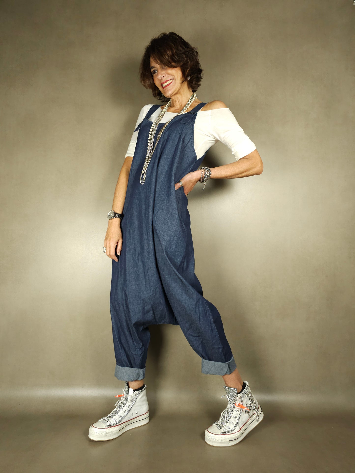 salopette chambray elastan 98co2ea