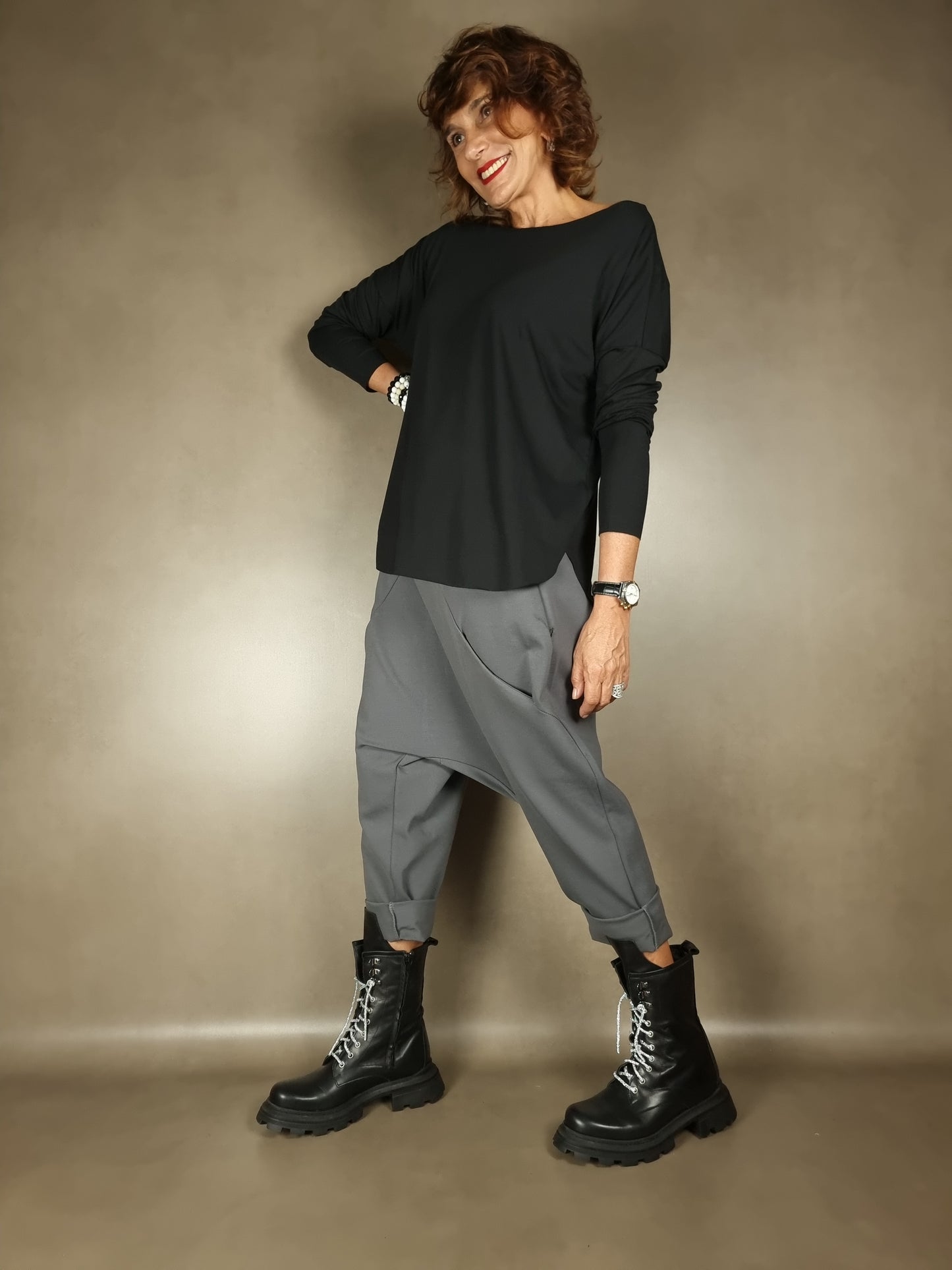 low-cut trousers with drawstring 65pl35vi5ea