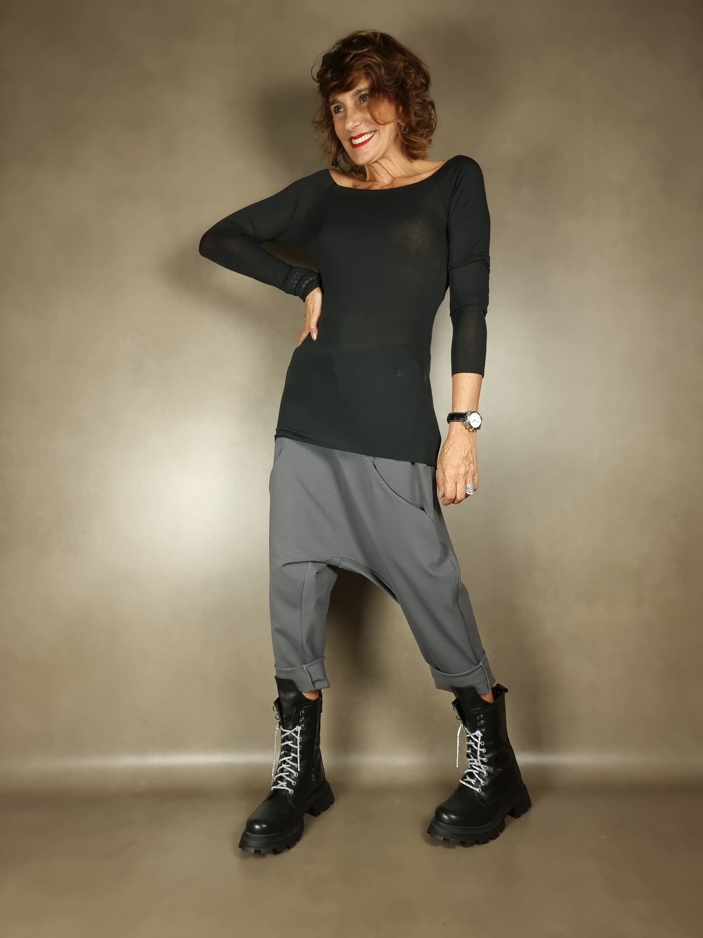 low-cut trousers with drawstring 65pl35vi5ea