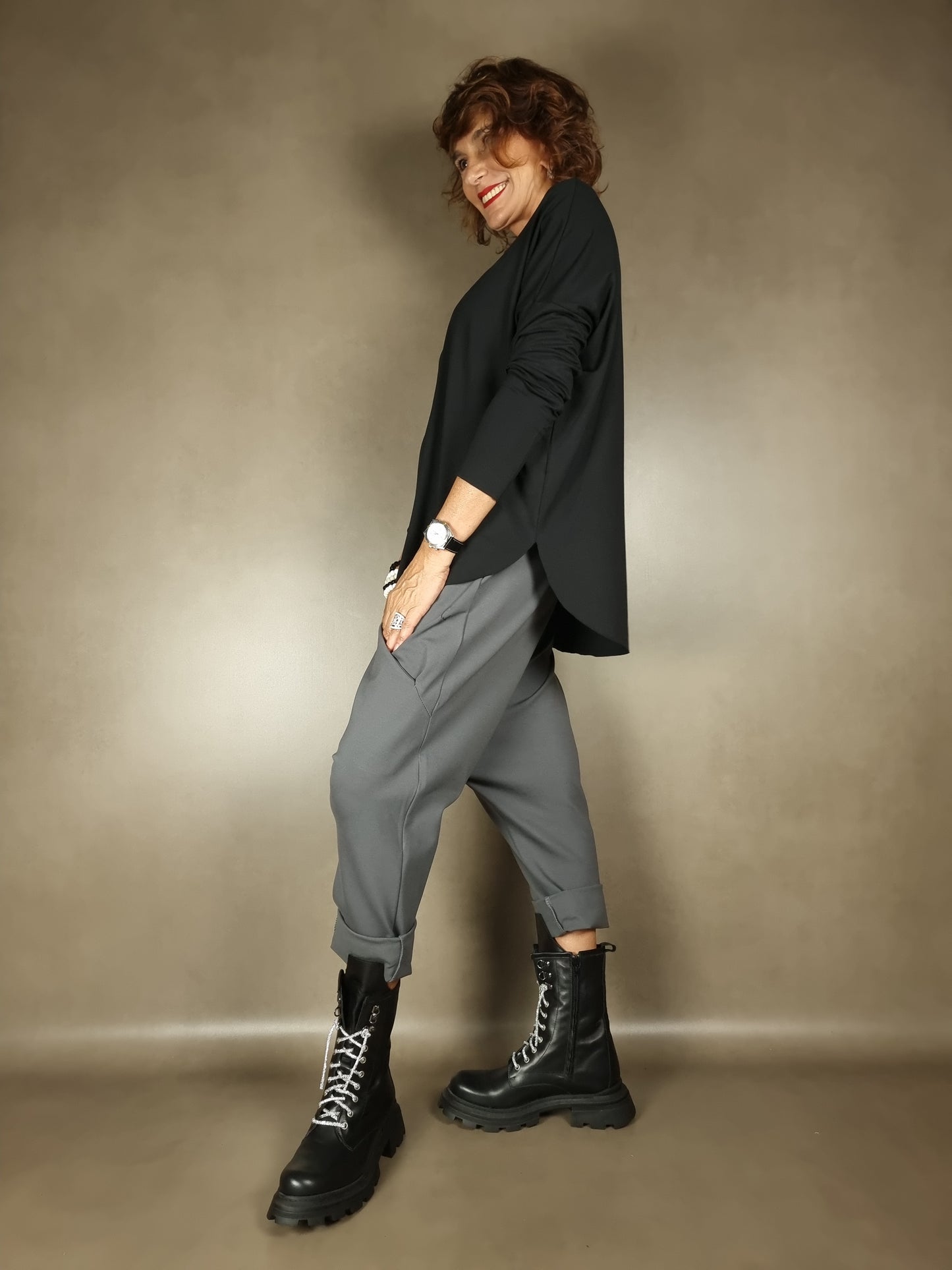 low-cut trousers with drawstring 65pl35vi5ea