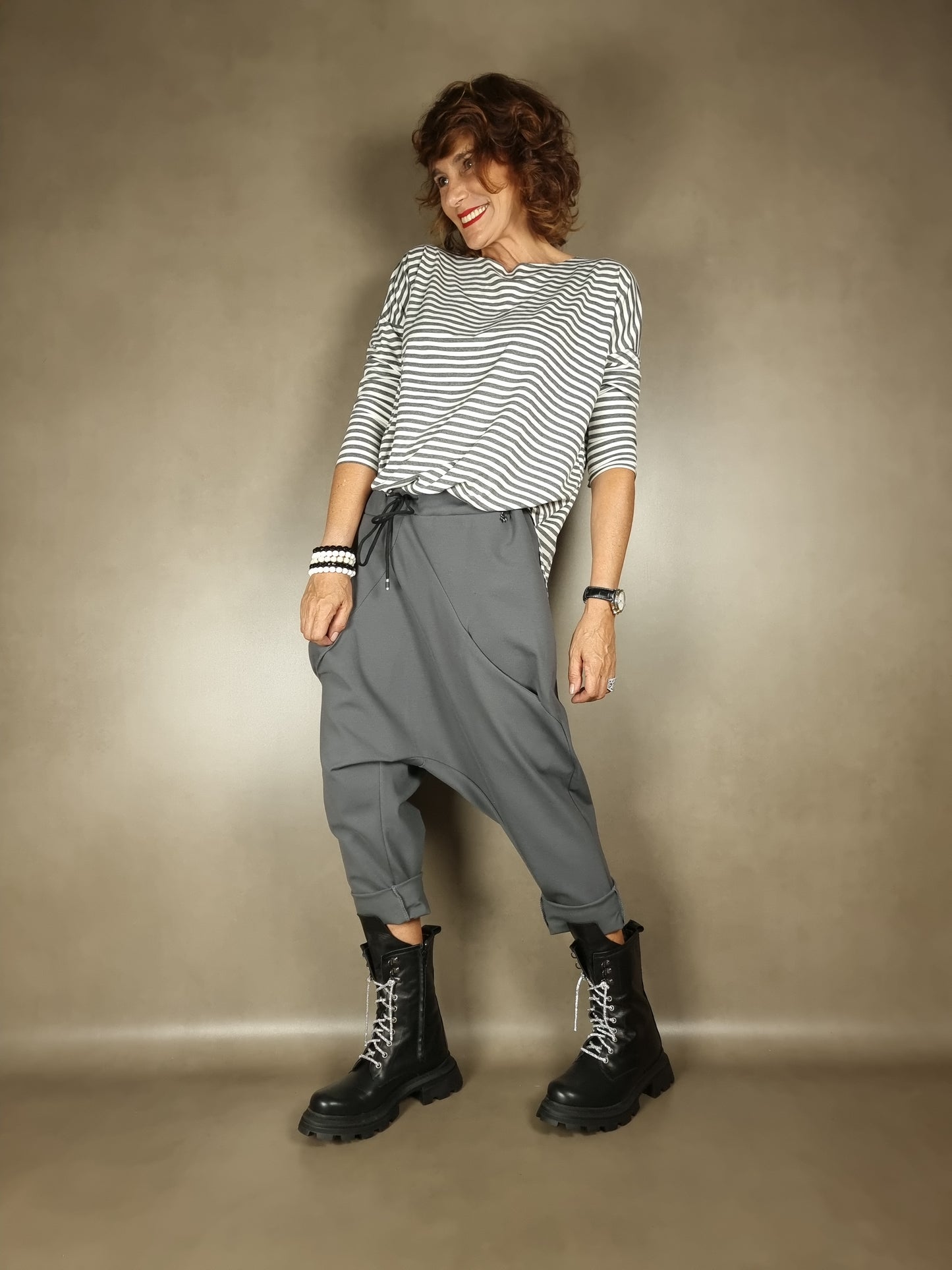 low-cut trousers with drawstring 65pl35vi5ea