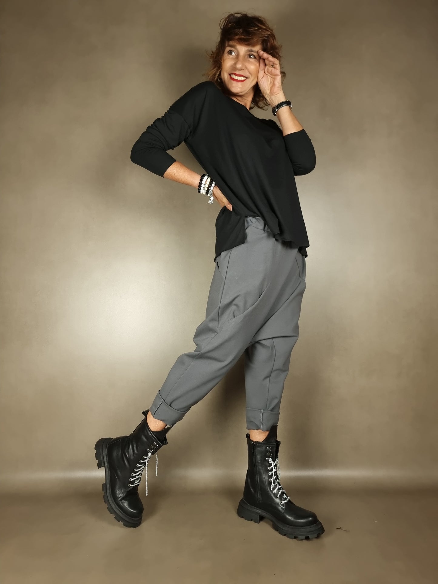 low-cut trousers with drawstring 65pl35vi5ea